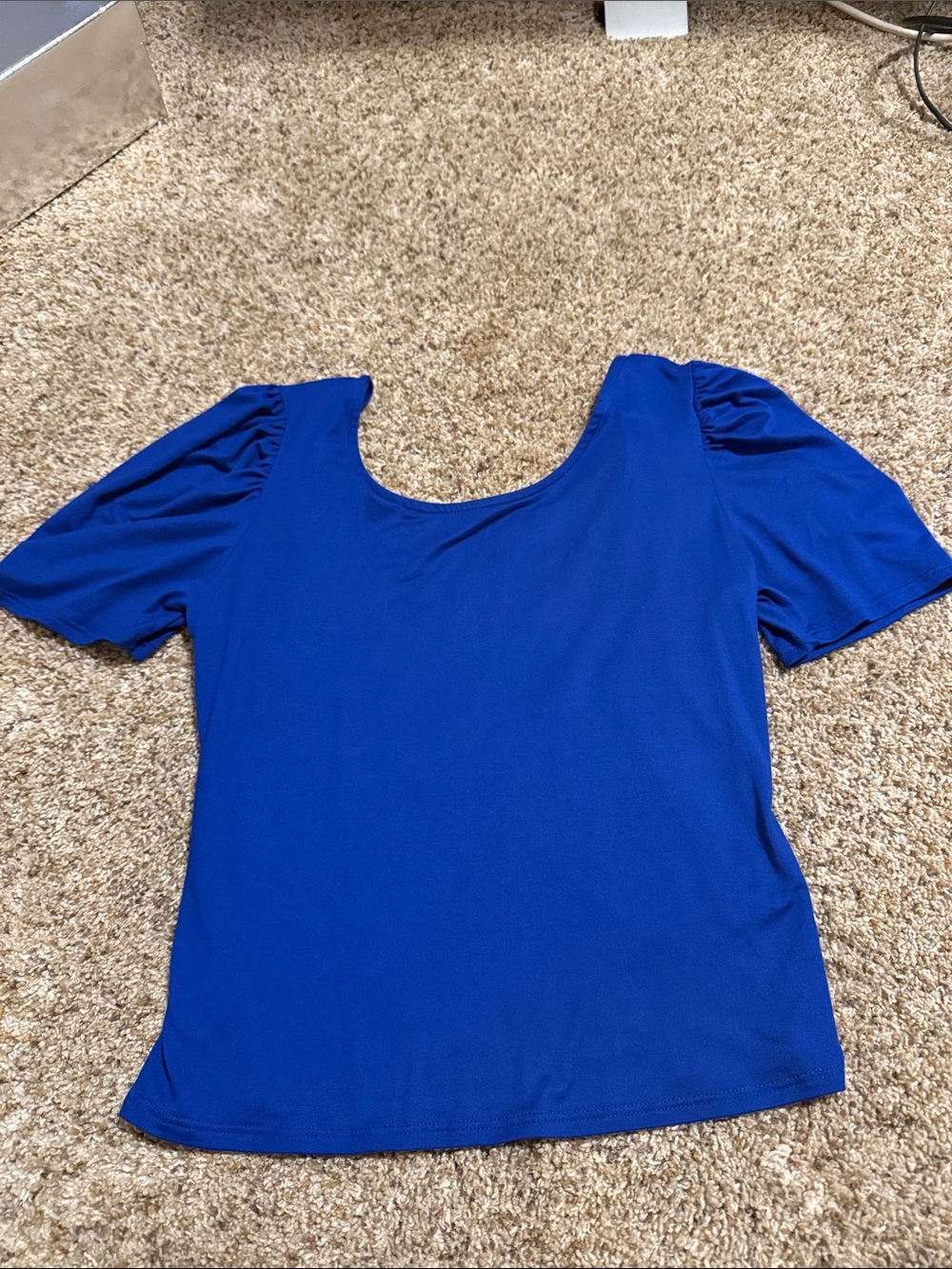 Women’s Scoop Neck Short Sleeve Top - Royal Blue